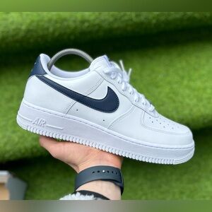 Brand New Nike Air Force 1 Low ’07 White Navy Blue Men’s Authentic Shoes 11 US